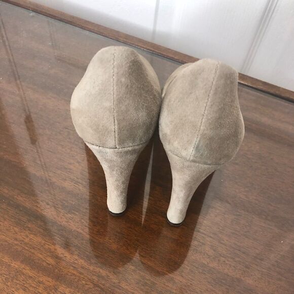 Jean - Michel Cazabat leather suede light taupe 4 inch heels, size 38.5, US 8 - Picture 5 of 11